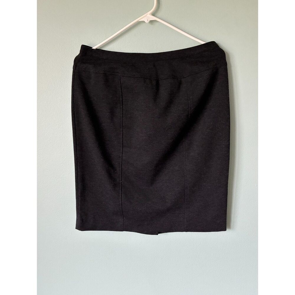 Ellen Tracy Charcoal Gray Knit Pencil Skirt. SZ M